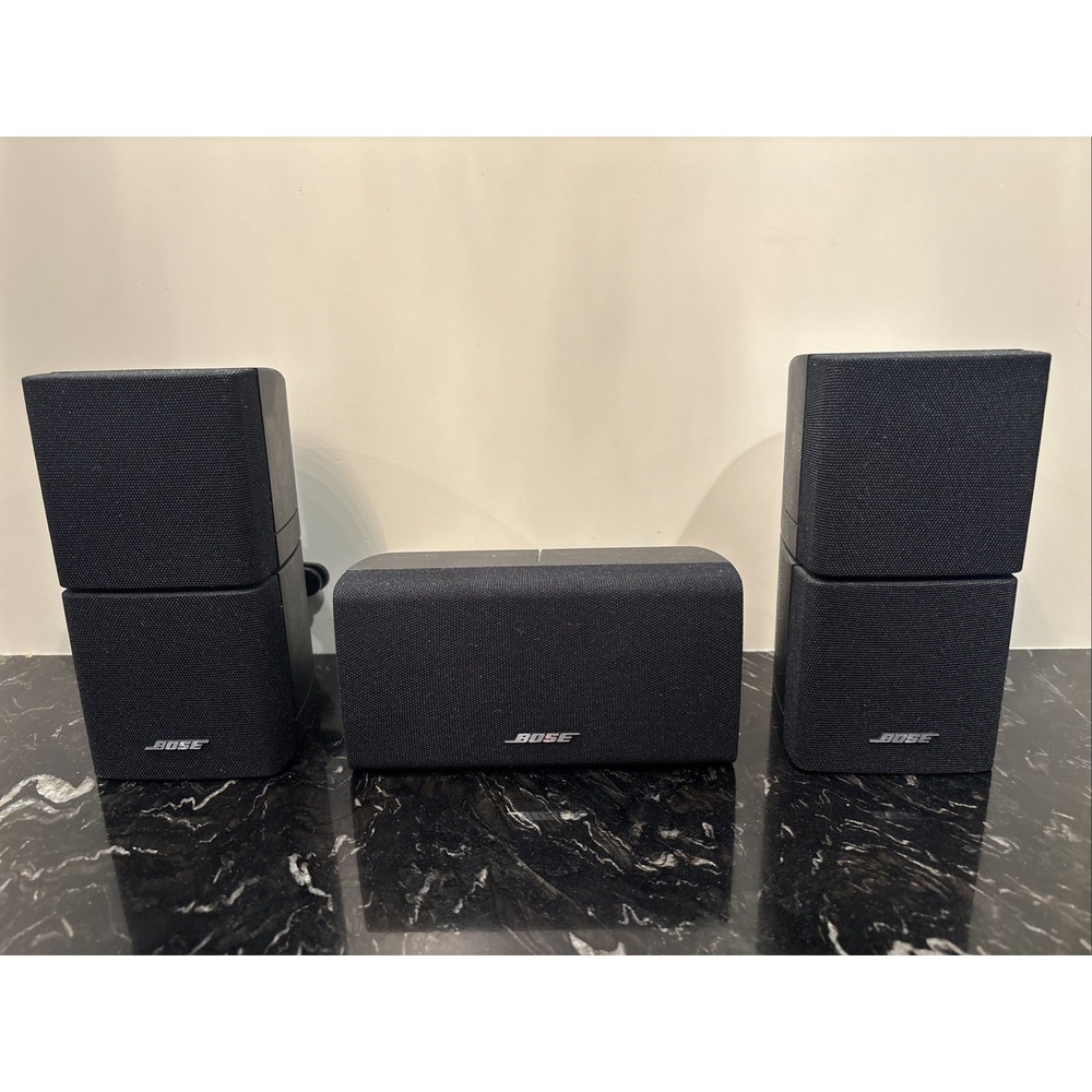 Bose Acoustimass Lifestyle Double Cube Speakers 1 Center 2 Surround Black